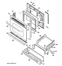 DOOR & DRAWER PARTS Diagram and Parts List for JGBS23DEM5CC  General Electric Range