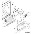 FREEZER SECTION Diagram and Parts List for GBSC0HBXERBB  General Electric Refrigerator