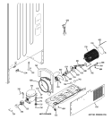 MACHINE COMPARTMENT Diagram and Parts List for GBSC0HBXERBB  General Electric Refrigerator