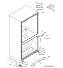 CASE PARTS Diagram and Parts List for GBSC0HCXERBB  General Electric Refrigerator