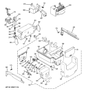 ICE MAKER & DISPENSER Diagram and Parts List for GSHF3KGZBCCC  General Electric Refrigerator