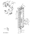 Part Location Diagram of WR55X11041 GE Dispenser Front Panel - Gray