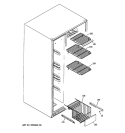 FREEZER SHELVES Diagram and Parts List for GSHS3KGZBCSS  General Electric Refrigerator