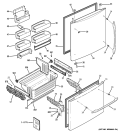 DOORS Diagram and Parts List for PDCS1NCZCLSS  General Electric Refrigerator