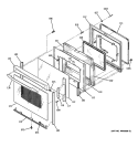 DOOR Diagram and Parts List for PB909DP4BB  General Electric Range