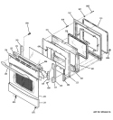 DOOR Diagram and Parts List for PB909SP4SS  General Electric Range