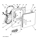 FRONT PANEL & DOOR Diagram and Parts List for GTDL200EM0WW  General Electric Dryer