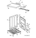 CABINET Diagram and Parts List for GTDL200EM0WW  General Electric Dryer