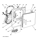 FRONT PANEL & DOOR Diagram and Parts List for GTDL200GM0WW  General Electric Dryer