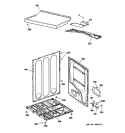 CABINET Diagram and Parts List for GTDX205EM0CC  General Electric Dryer