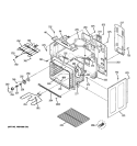 BODY PARTS Diagram and Parts List for PB900TP3WW  General Electric Range