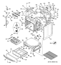 BODY PARTS Diagram and Parts List for PB909DP3BB  General Electric Range