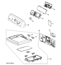 CONTROLS & TOP PANEL Diagram and Parts List for PTDN800GM0WW  General Electric Dryer