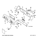 CONTROLS & BACKSPLASH Diagram and Parts List for PTWN6050M0WT  General Electric Washer