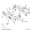 CONTROLS & BACKSPLASH Diagram and Parts List for PTWN6250M0WT  General Electric Washer