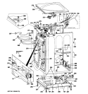 CABINET & TOP PANEL Diagram and Parts List for WPDH8850J4WW  General Electric Washer