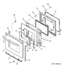 DOOR Diagram and Parts List for JB700SN5SS  General Electric Range