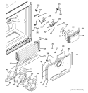 FREEZER SECTION Diagram and Parts List for PGSS5RKZASS  General Electric Refrigerator