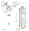 FREEZER DOOR Diagram and Parts List for GSH22JSBBSS  General Electric Refrigerator