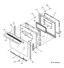 DOOR Diagram and Parts List for JBP62SN2SS  General Electric Range