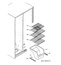 FREEZER SHELVES 02 Diagram and Parts List for BSS25JSTPSS  General Electric Refrigerator