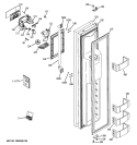 FREEZER DOOR Diagram and Parts List for ZISP480DXBSS  General Electric Refrigerator