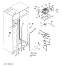 FREEZER SECTION Diagram and Parts List for ZISP480DXBSS  General Electric Refrigerator