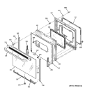 DOOR Diagram and Parts List for JBS55DM4BB  General Electric Range
