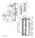 Part Location Diagram of WR12X10912 GE Assembly HANDLE REF BB