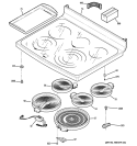 COOKTOP Diagram and Parts List for PCB920SR3SS  General Electric Range