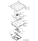 COOKTOP Diagram and Parts List for PHB925SP5SS  General Electric Wall Oven