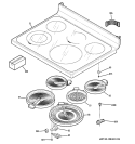 COOKTOP Diagram and Parts List for JB690DN4BB  General Electric Range