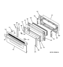 UPPER DOOR Diagram and Parts List for JCB850SR2SS  General Electric Range