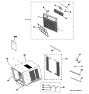 GRILLE & CHASSIS PARTS Diagram and Parts List for AEE12DPL1  General Electric Air Conditioner
