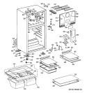 CABINET Diagram and Parts List for GTT18HBBHRCC  General Electric Refrigerator