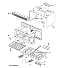 OVEN CAVITY PARTS Diagram and Parts List for JNM1541DM5WW  General Electric Microwave
