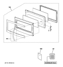 DOOR PARTS Diagram and Parts List for JNM1541SM5SS  General Electric Microwave