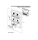 CONTROL PANEL Diagram and Parts List for JTP90SP1SS  General Electric Microwave Oven Combo