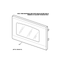 MICROWAVE DOOR Diagram and Parts List for JTP90SP1SS  General Electric Microwave Oven Combo