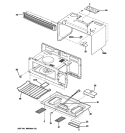 OVEN CAVITY PARTS Diagram and Parts List for JVM1540LM5CS  General Electric Microwave