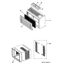 GRILLE & CHASSIS PARTS Diagram and Parts List for AHR05LPQ1  General Electric Air Conditioner