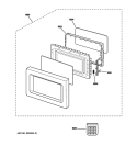DOOR PARTS Diagram and Parts List for JES1651SJ03  General Electric Microwave