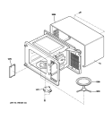 OVEN CAVITY PARTS Diagram and Parts List for JES1651SJ03  General Electric Microwave