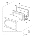DOOR PARTS Diagram and Parts List for JES1656SJ03  General Electric Microwave