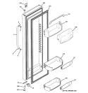 FRESH FOOD DOOR Diagram and Parts List for ESS25KSTMSS  General Electric Refrigerator
