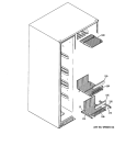 FREEZER SHELVES Diagram and Parts List for ESS25KSTMSS  General Electric Refrigerator