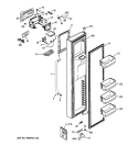 FREEZER DOOR Diagram and Parts List for GSE25MGYCCSS  General Electric Refrigerator