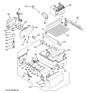 ICE MAKER & DISPENSER Diagram and Parts List for GSE25MGYCCSS  General Electric Refrigerator
