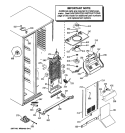 FREEZER SECTION Diagram and Parts List for GSE25MGYCCWW  General Electric Refrigerator