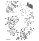 CABINET & COMPONENTS Diagram and Parts List for AJCM10DCDW2  General Electric Air Conditioner